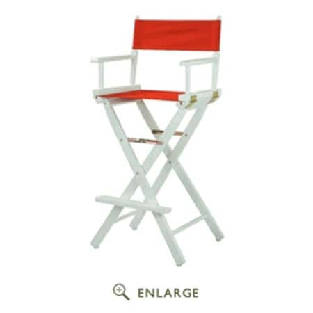 Betterbeds 230-01-021-11 Directors Chair White Frame with Red Canvas - 30in. Seat Height BE4266460